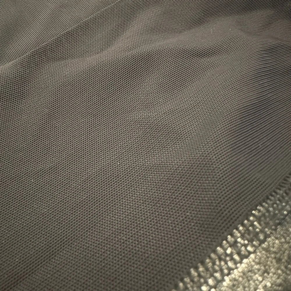 JoyLab Silver Metallic Mesh Shine Disco Leggings Tights Womens Medium - Picture 2 of 8